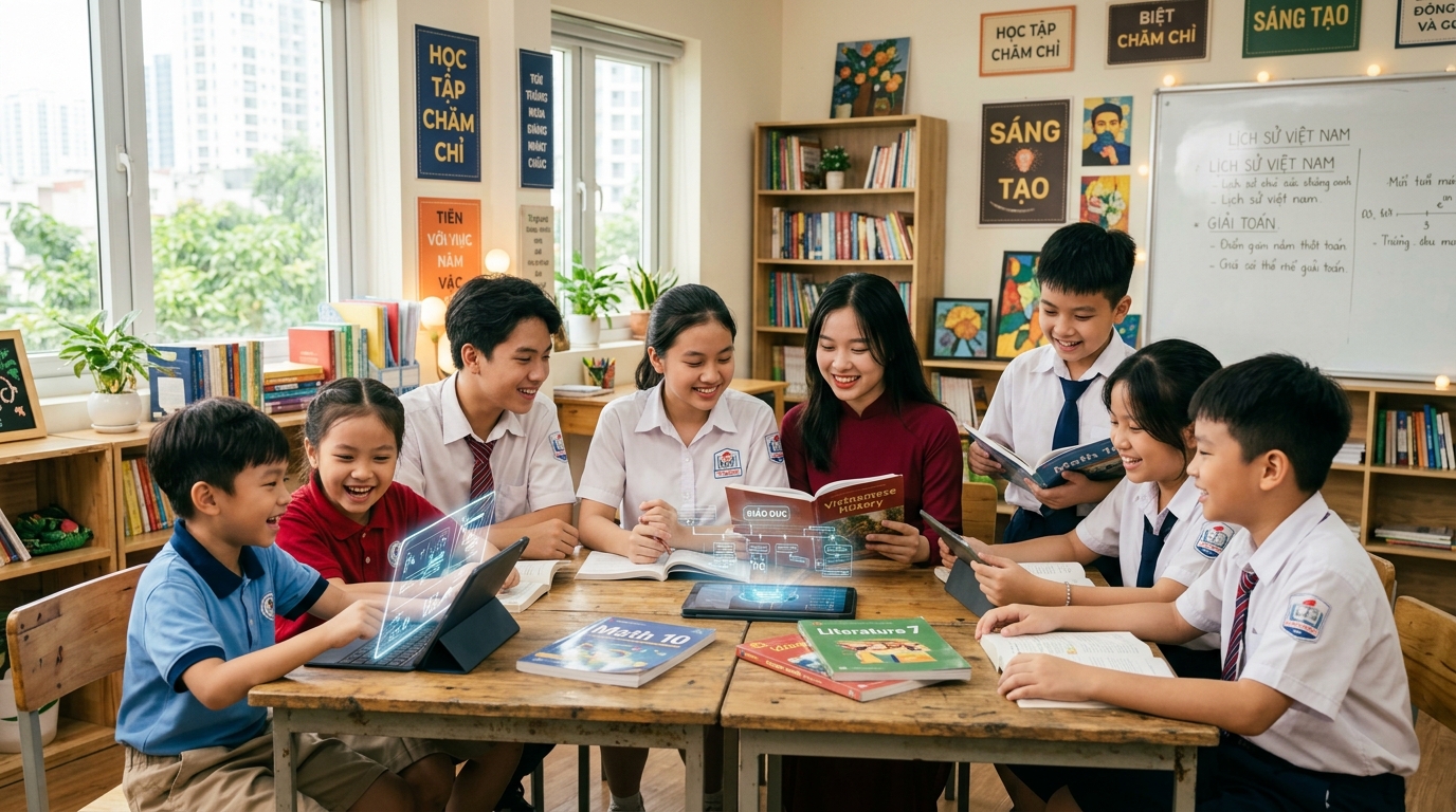 Học sinh ôn tập chương trình phổ thông